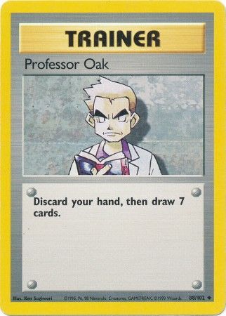Professor Oak 088/102  Base Set - Uncommon