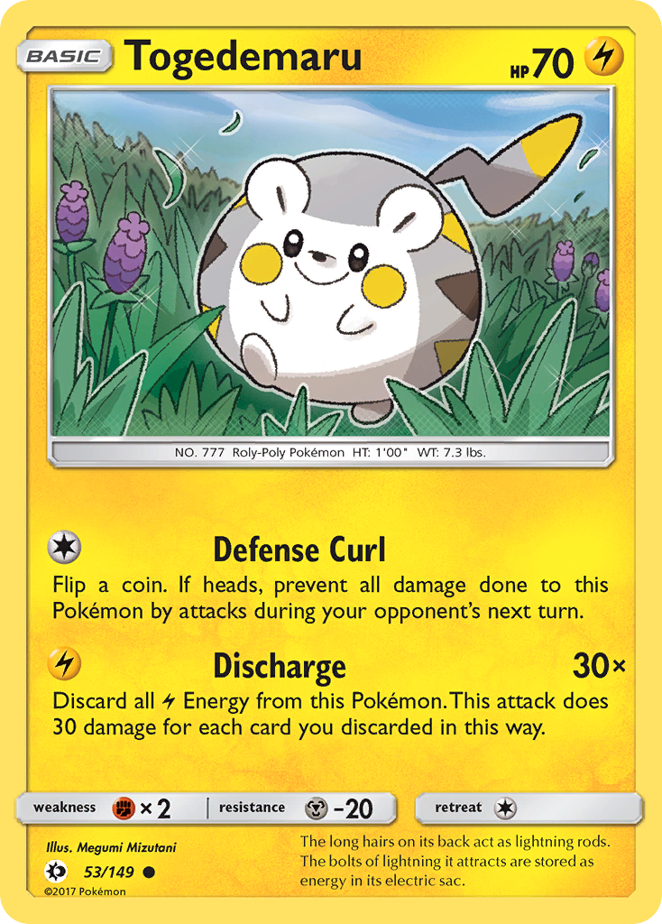 Togedemaru 053  SM Base Set - Common