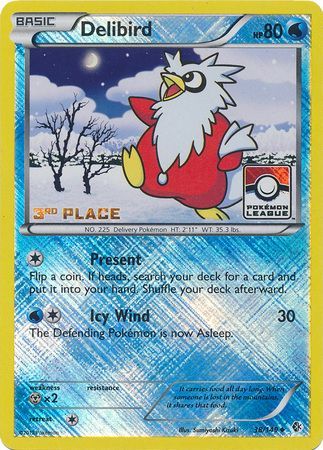 Delibird - 38/149 (Pokemon League) [3rd Place]/149  - Reverse Holofoil League & Championship Cards - Promo