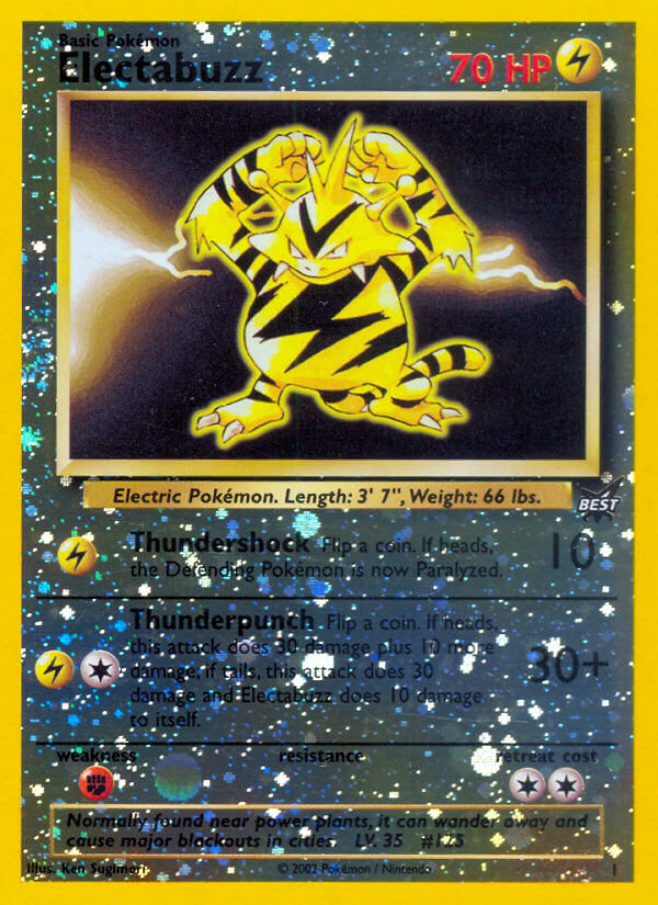 Electabuzz - 1  - Reverse Holofoil Best of Promos - Promo