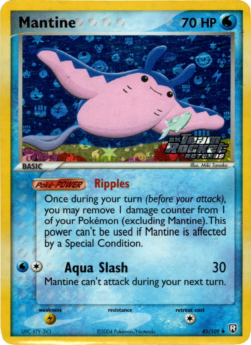 Mantine 045  - Reverse Holofoil Team Rocket Returns - Uncommon