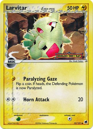 Larvitar (Delta Species) 052  - Reverse Holofoil Dragon Frontiers - Common
