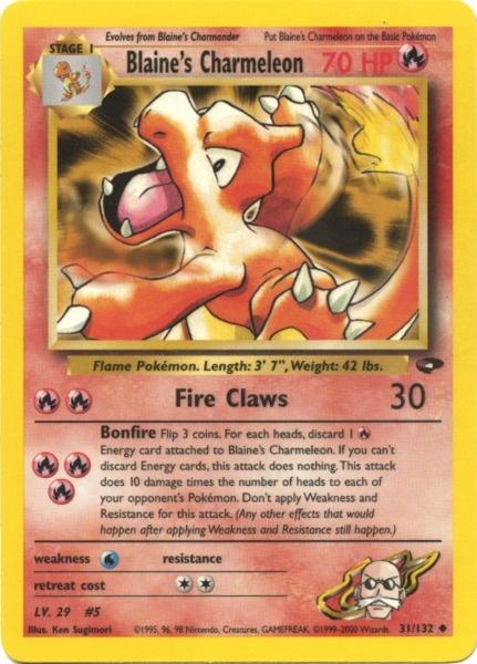 Blaine's Charmeleon 031  - Unlimited Gym Challenge - Uncommon