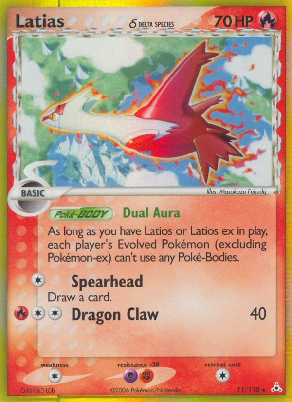 Latias - 011/110 (Delta Species)/110  - Holofoil Holon Phantoms - Holo Rare