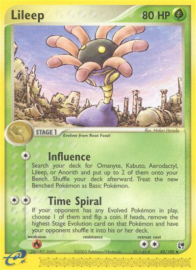 Lileep - 42/100/100  Sandstorm - Uncommon