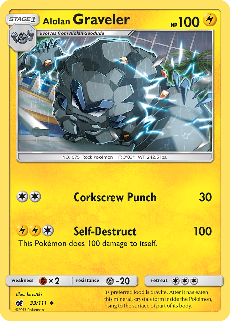 Alolan Graveler/111  SM  Crimson Invasion - Uncommon