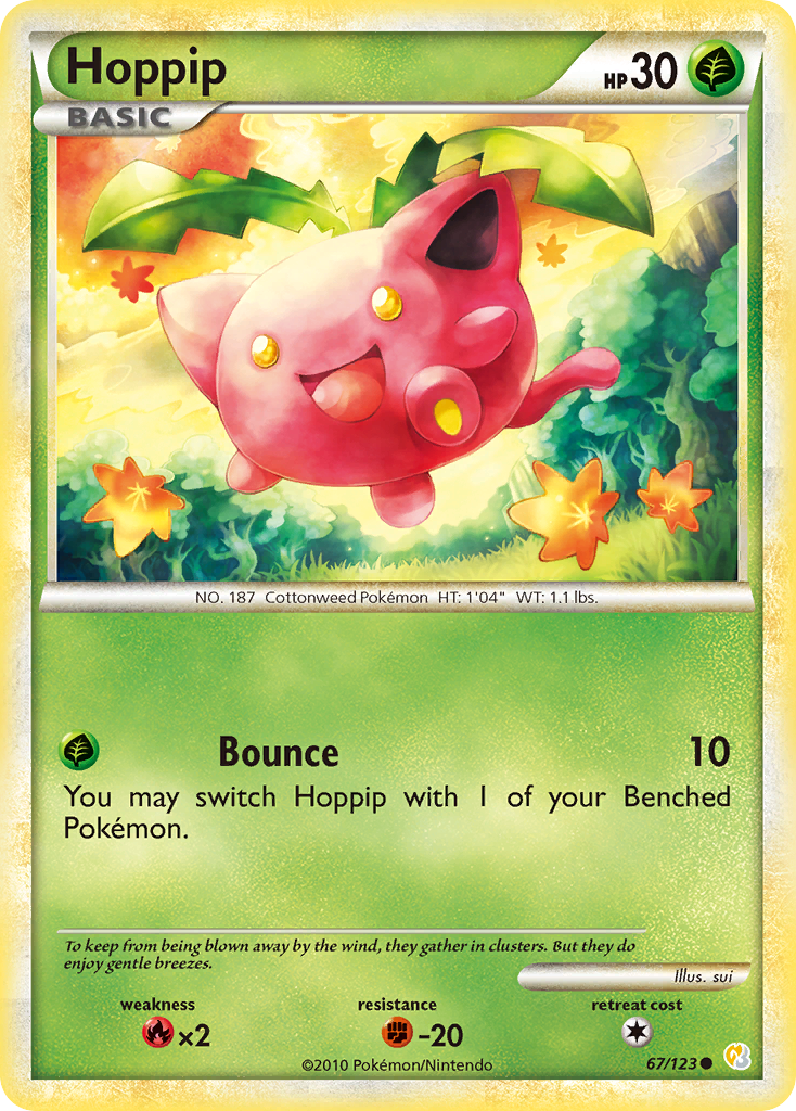 Hoppip 067  HeartGold SoulSilver - Common