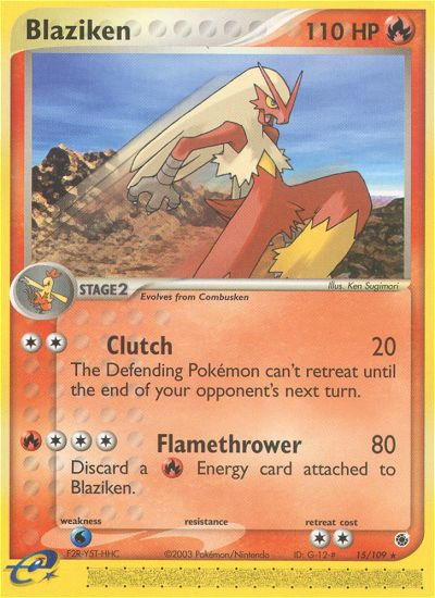 Blaziken 015/109  Ruby and Sapphire - Rare