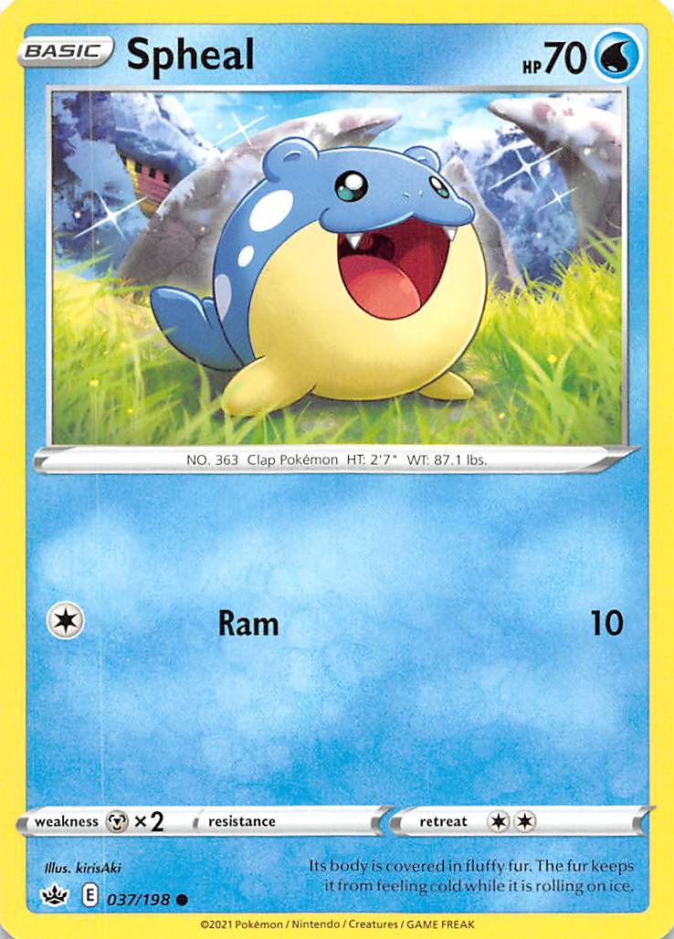 Spheal 037  SWSH06 Chilling Reign - Common