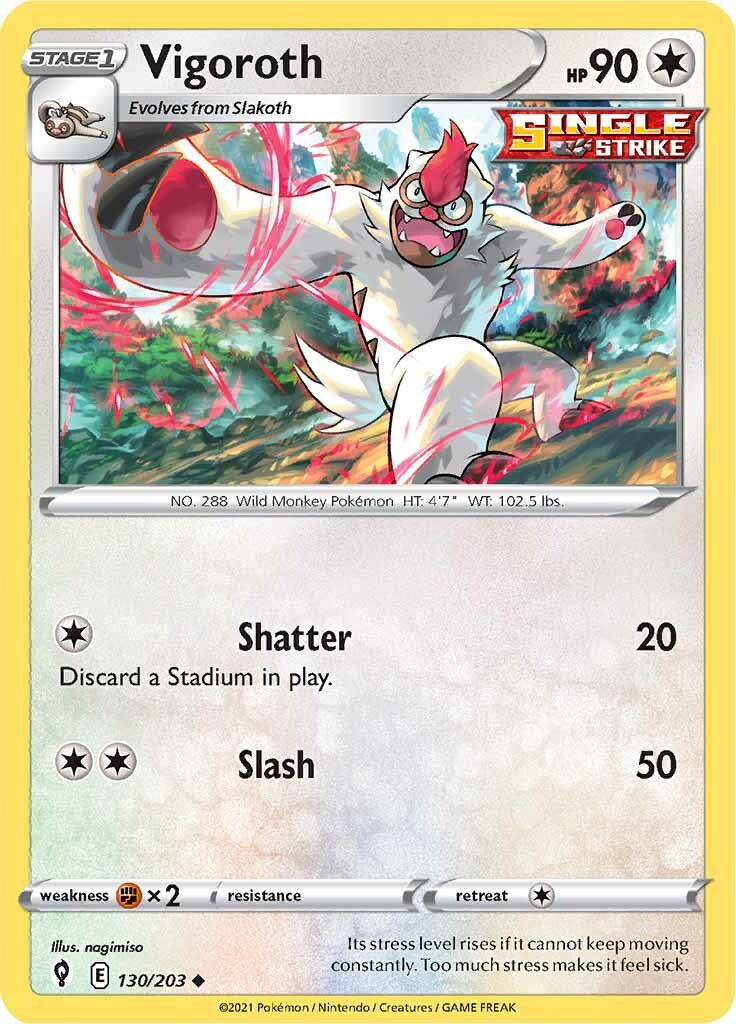 Vigoroth 130  SWSH07 Evolving Skies - Uncommon