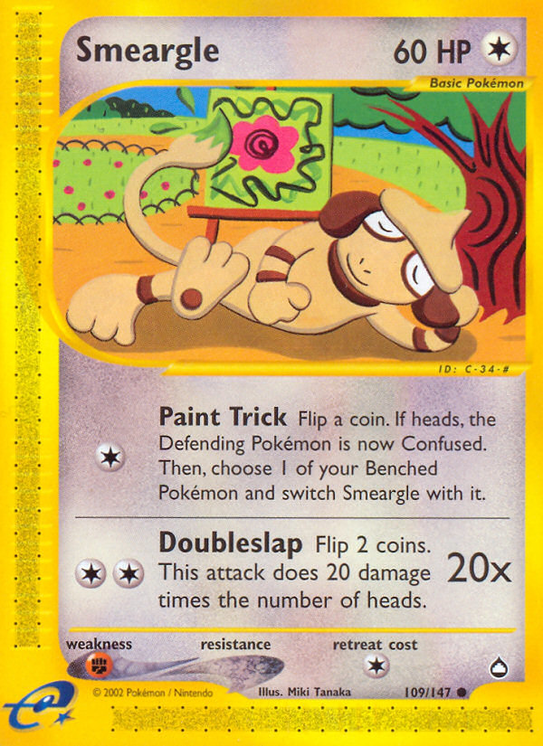 Smeargle 109  Aquapolis - Common