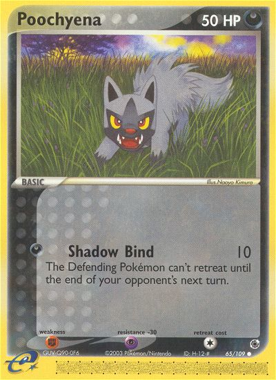 Poochyena - 65/109/109  Ruby and Sapphire - Common