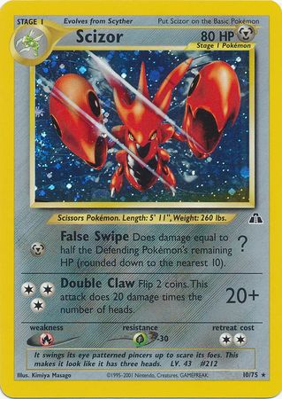 Scizor (10)  Neo Discovery - Holo Rare