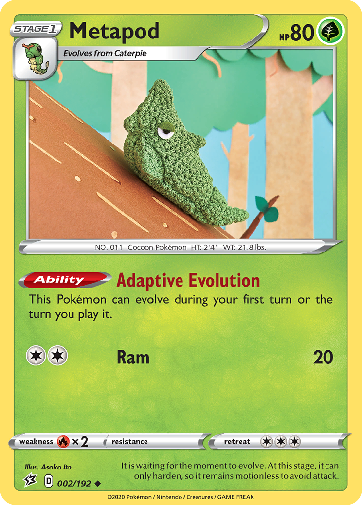 Metapod 002  SWSH02 Rebel Clash - Uncommon