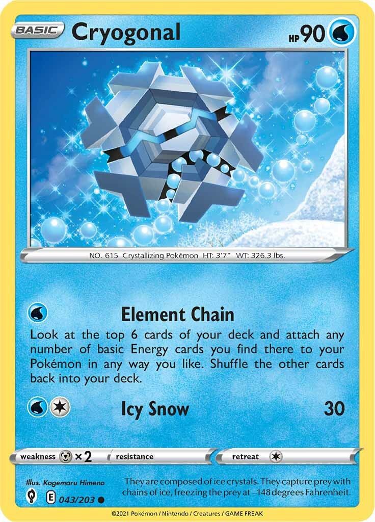 Cryogonal 043  SWSH07 Evolving Skies - Common