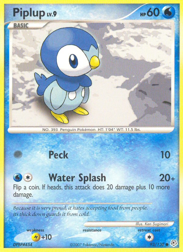 Piplup 093  Diamond and Pearl - Common