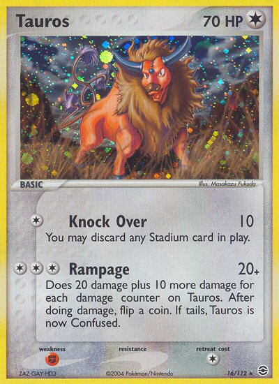 Tauros  - Holofoil FireRed & LeafGreen - Holo Rare