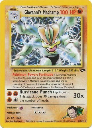 Giovanni's Machamp 006  Gym Challenge - Holo Rare