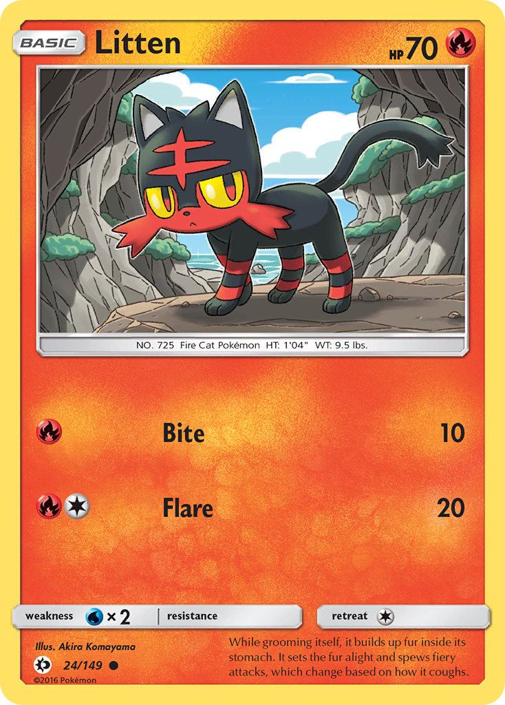 Litten 024  SM Base Set - Common