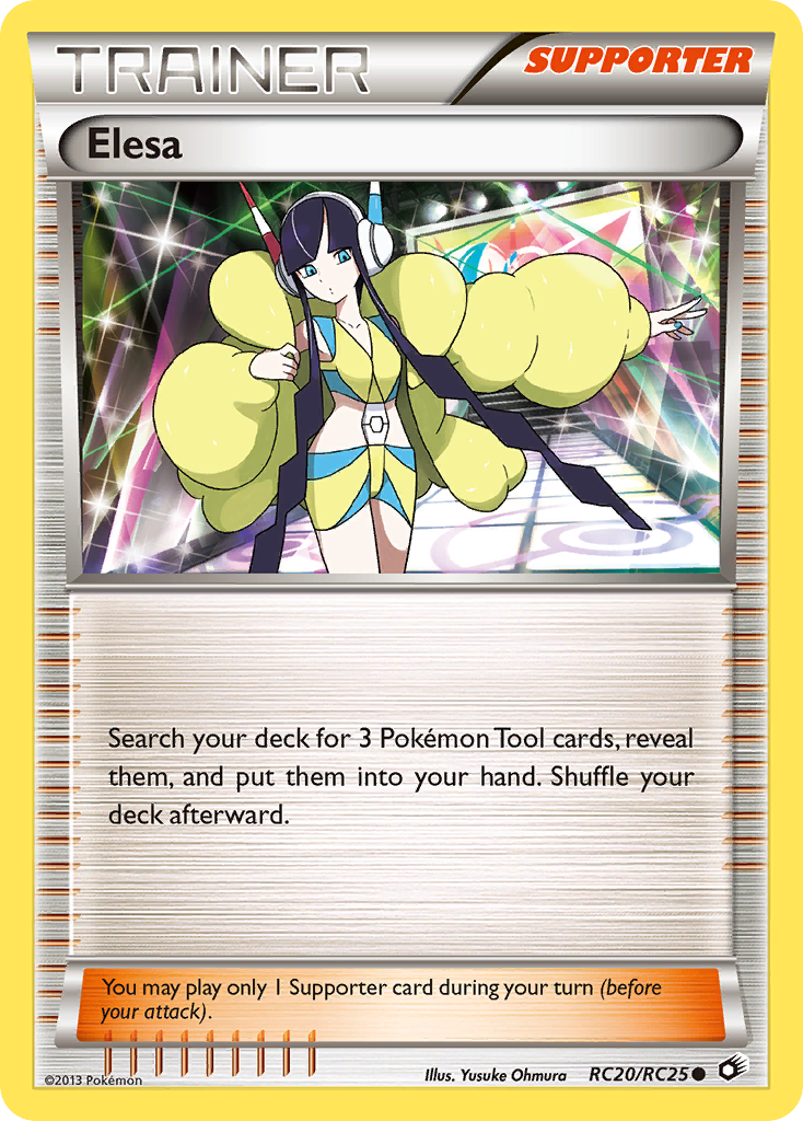 Elesa RC20  - Holofoil Legendary Treasures Radiant Collection - Common
