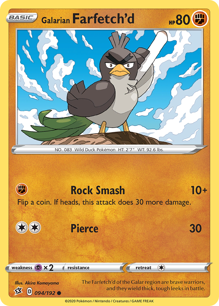 Galarian Farfetch'd 094  SWSH02 Rebel Clash - Common