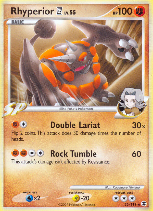 Rhyperior E4 - 32/111 (DPPt Rising Rivals)/111  - Holofoil Deck Exclusives - Holo Rare