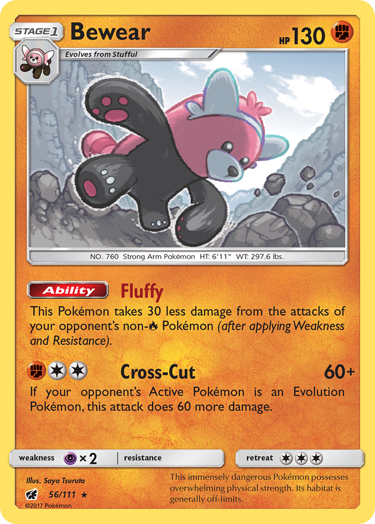 Bewear 056  - Holofoil SM  Crimson Invasion - Holo Rare