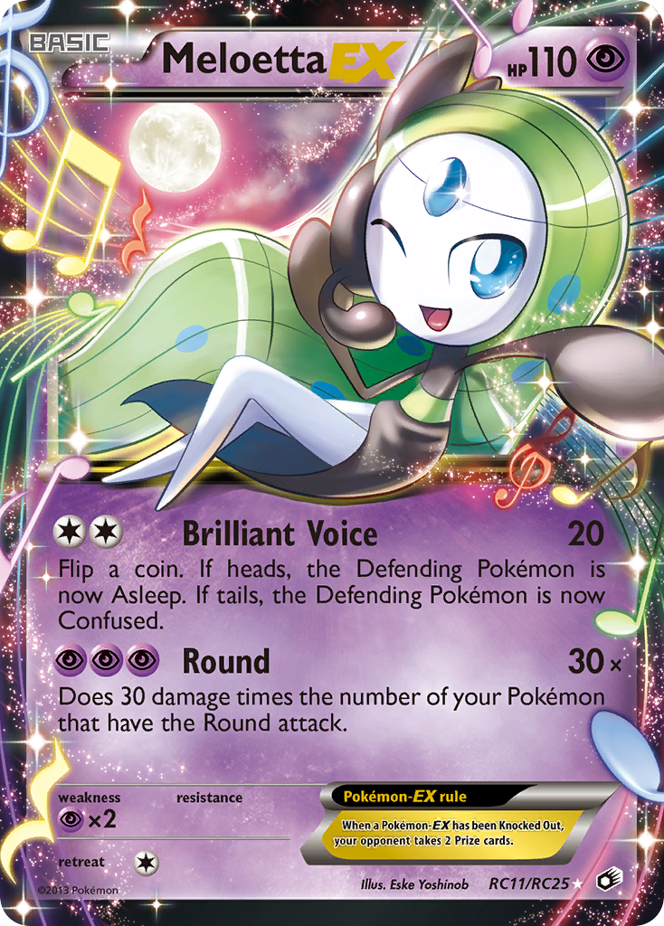 Meloetta EX RC11  - Holofoil Legendary Treasures Radiant Collection - Ultra Rare