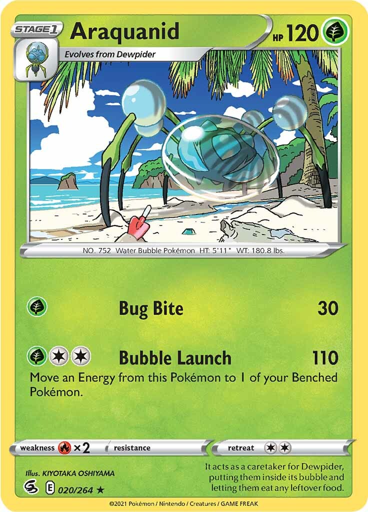 Araquanid 020  SWSH08 Fusion Strike - Rare