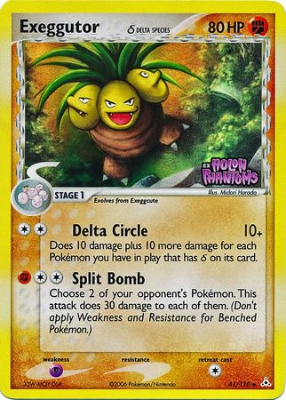 Exeggutor (Delta Species)  - Reverse Holofoil Holon Phantoms - Uncommon