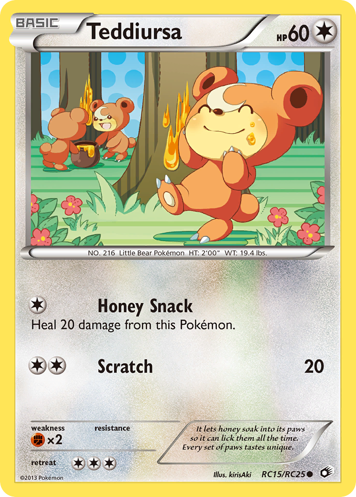 Teddiursa RC15  - Holofoil Legendary Treasures Radiant Collection - Common