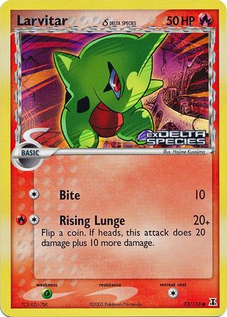 Larvitar (Delta Species) 073  - Reverse Holofoil Delta Species - Common
