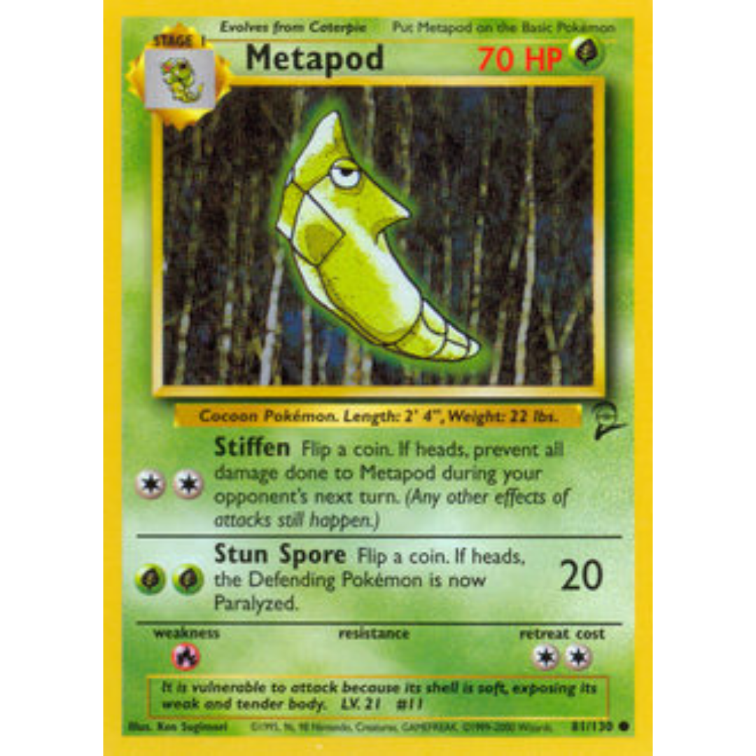 Metapod 081  Base Set 2 - Common