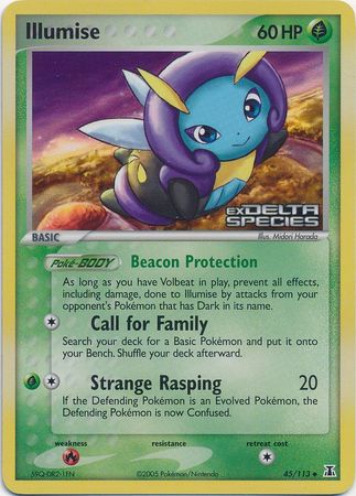 Illumise 045  - Reverse Holofoil Delta Species - Uncommon