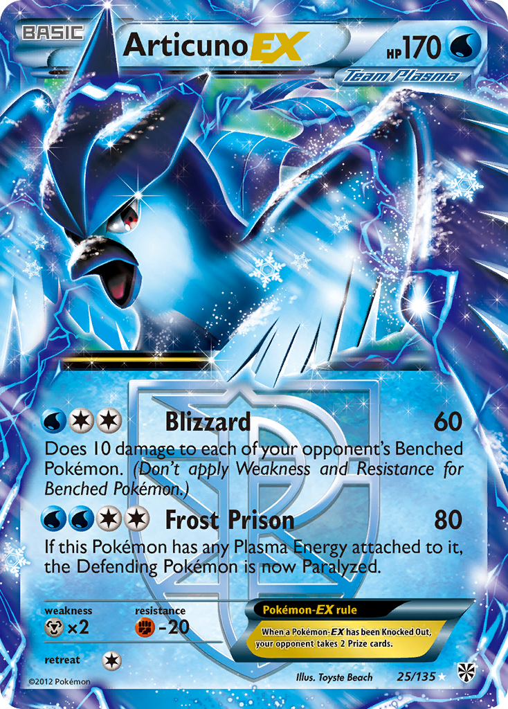 Articuno EX (Team Plasma) 025  - Holofoil Plasma Storm - Ultra Rare