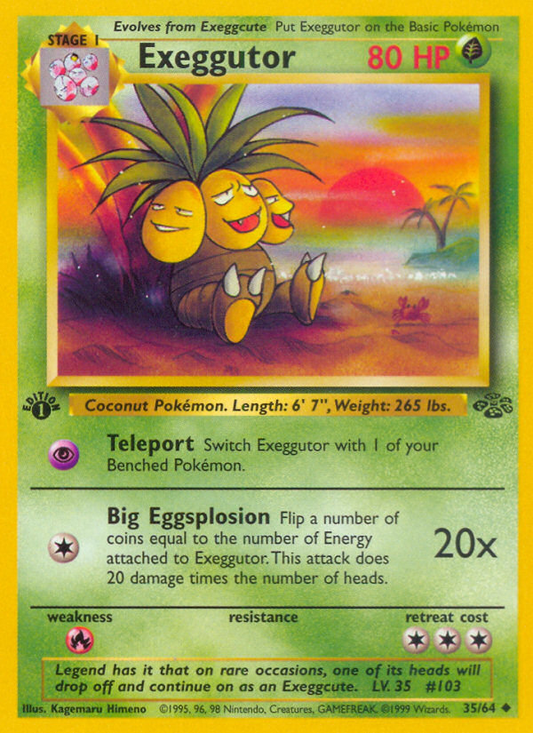 Exeggutor 035/64  - 1st Edition Jungle - Uncommon