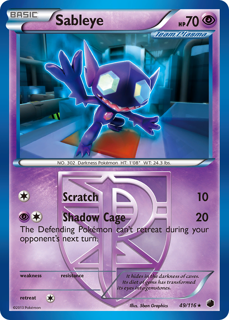 Sableye (Team Plasma)  Plasma Freeze - Rare