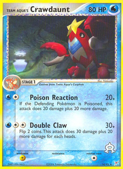 Team Aqua's Crawdaunt - 14/95/95  Team Magma vs Team Aqua - Rare