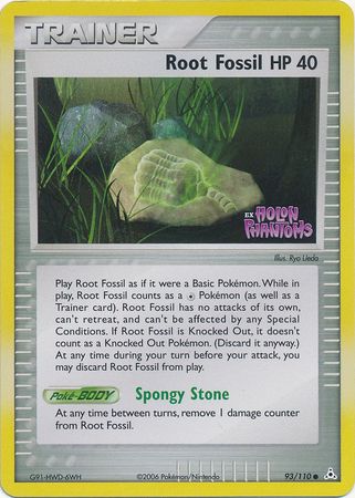 Root Fossil  - Reverse Holofoil Holon Phantoms - Common