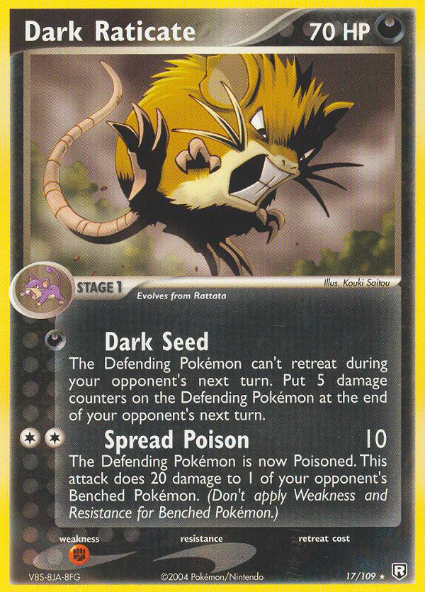 Dark Raticate 017  Team Rocket Returns - Rare