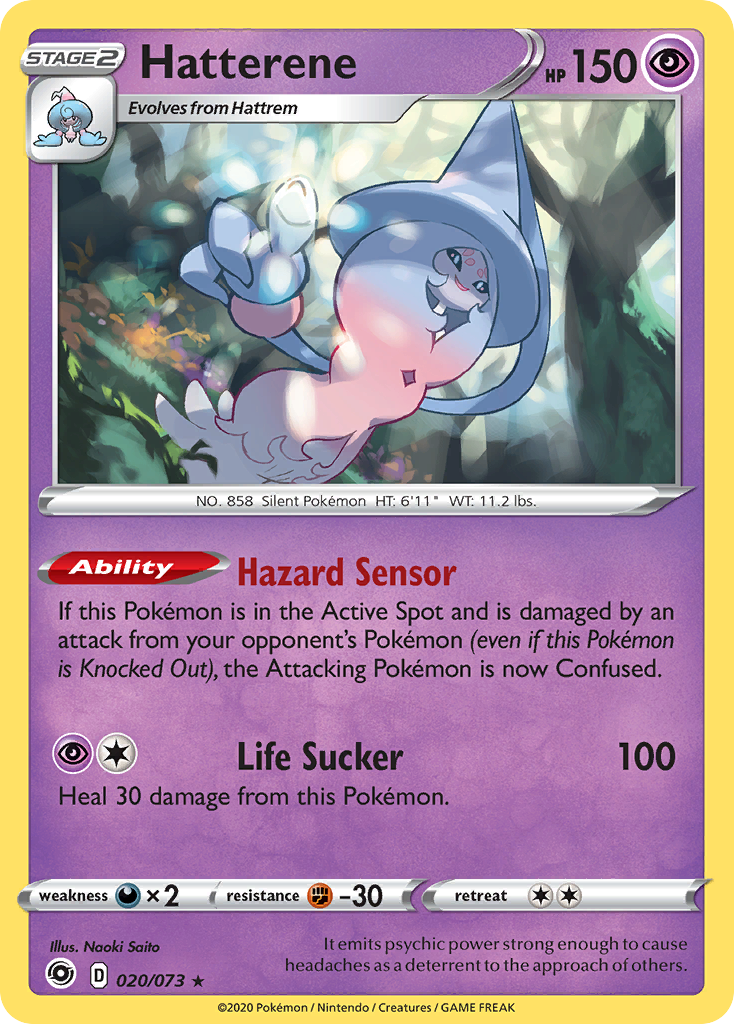 Hatterene 020  - Holofoil Champions Path - Holo Rare