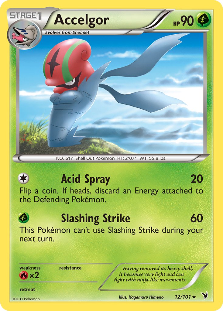 Accelgor - 12/101 (Cracked Ice Holo)/101  - Holofoil Deck Exclusives - Holo Rare