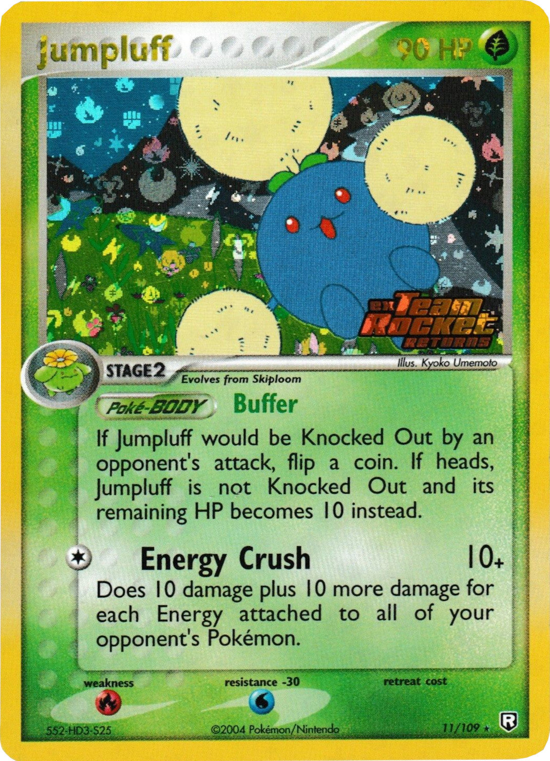 Jumpluff 011  - Reverse Holofoil Team Rocket Returns - Holo Rare