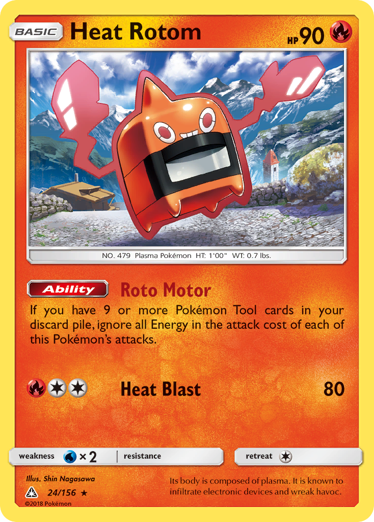Heat Rotom 024  SM  Ultra Prism - Rare