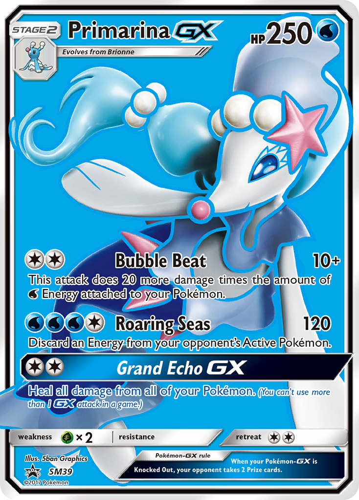 Primarina GX - SM39  - Holofoil SM Promos - Promo