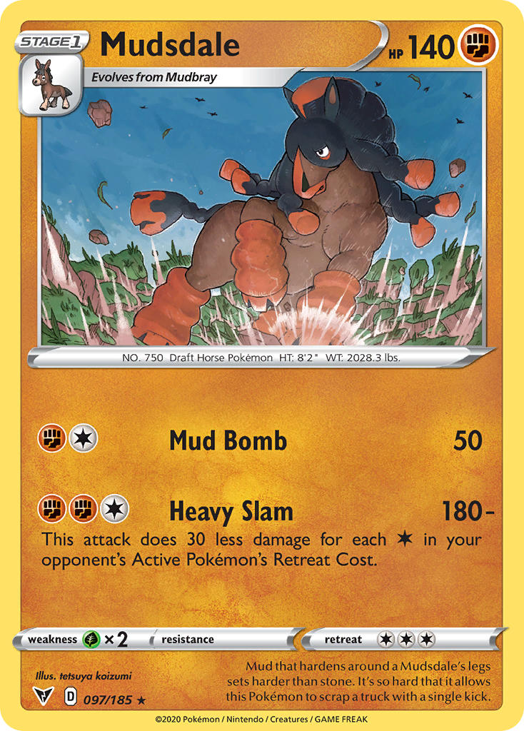 Mudsdale 097  SWSH04 Vivid Voltage - Rare