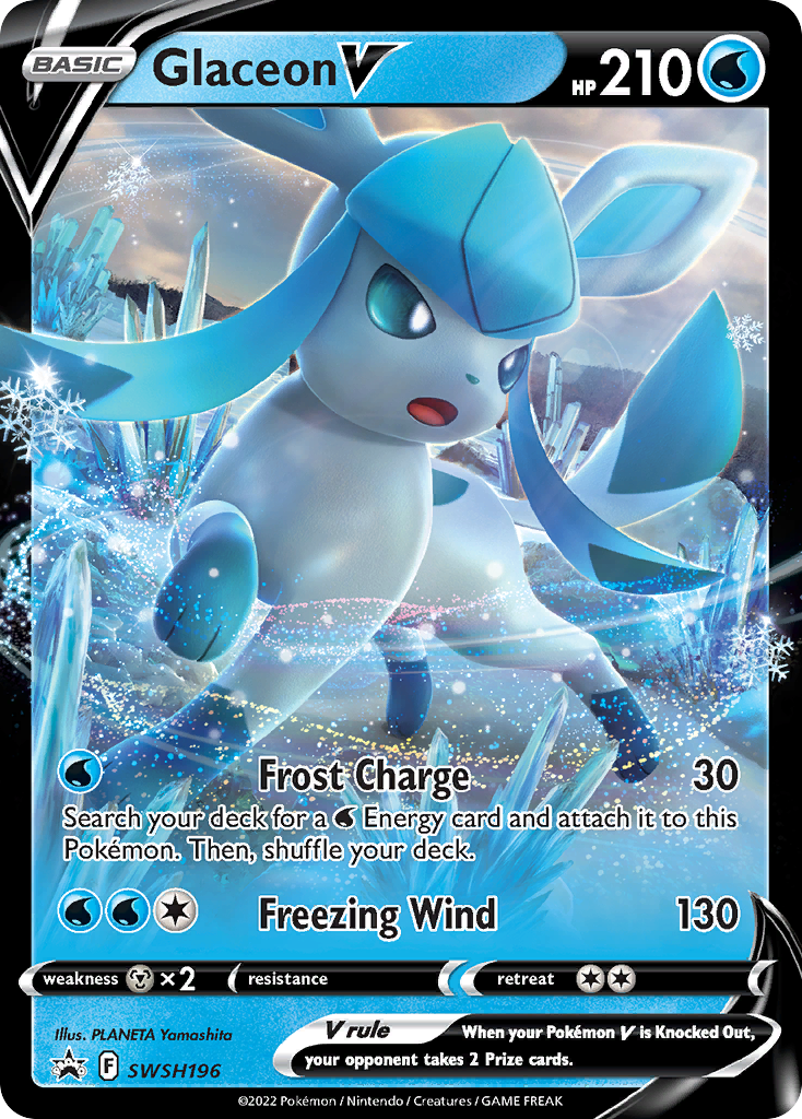 Glaceon V SWSH196  - Holofoil SWSH Sword & Shield Promo Cards - Promo