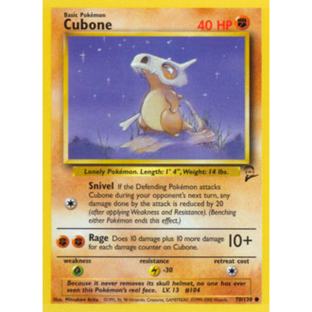 Cubone 070  Base Set 2 - Common