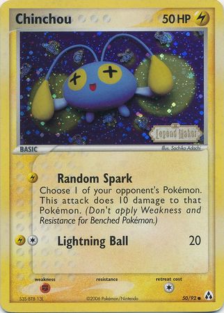 Chinchou 050  - Reverse Holofoil Legend Maker - Common