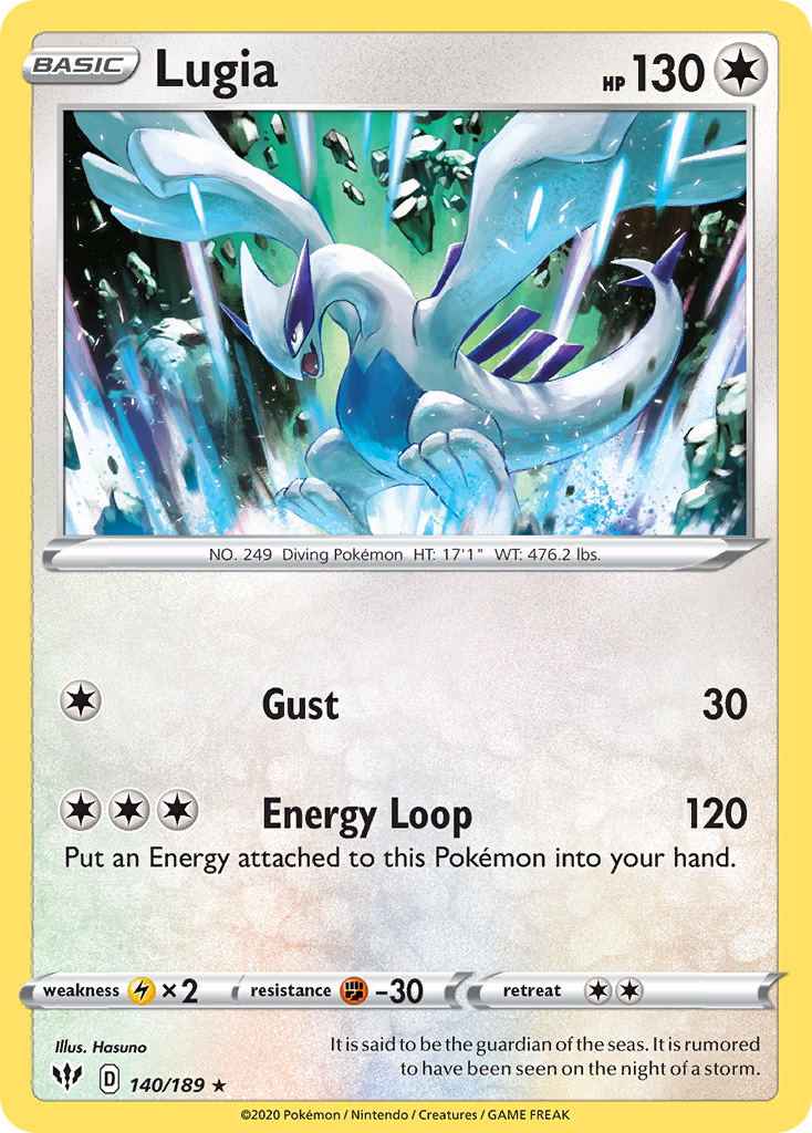 Lugia 140  SWSH03 Darkness Ablaze - Rare
